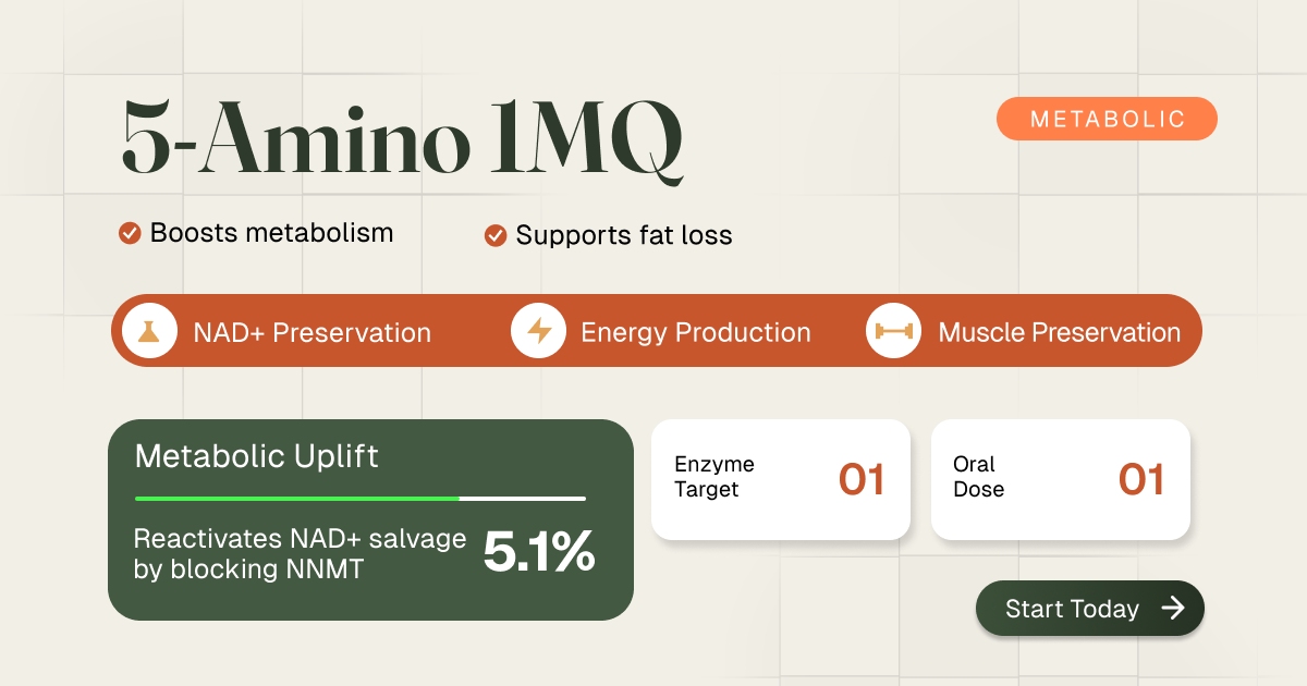 5-Amino 1MQ — Reactivates NAD+ salvage by blocking NNMT